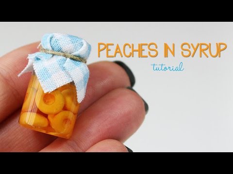 polymer clay Peaches In Syrup TUTORIAL | polymer clay food