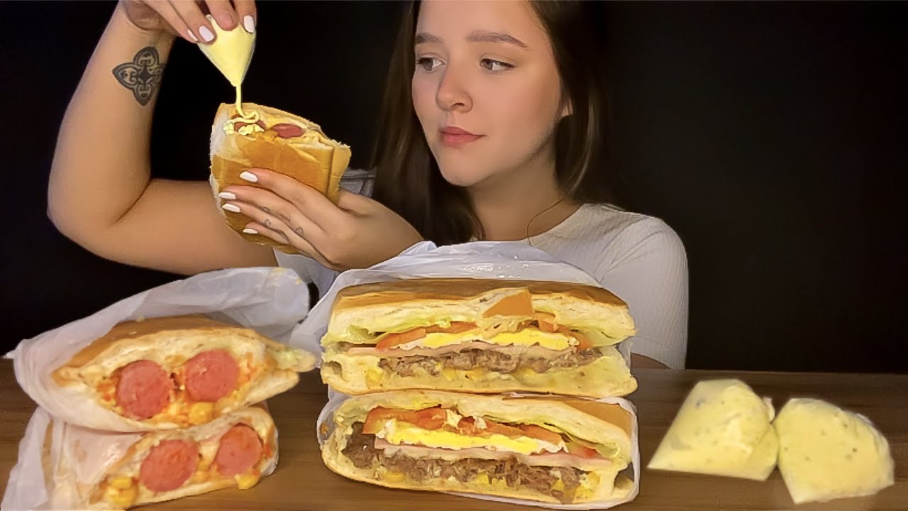 ASMR XIS SALADA E CACHORRO QUENTE COM MUITA MAIONESE CASEIRA! MUKBANG BR | CAMILE ASMR