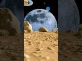Saturn and Earth View from Moon Surface Animation 🪐🌍