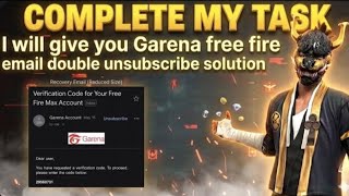 FREE FIRE DOUBLE UNSUBSCRIBE PROBLEM SOLVED ✓ | Garena Email  OTP Not Received Fix 2026 💯% working