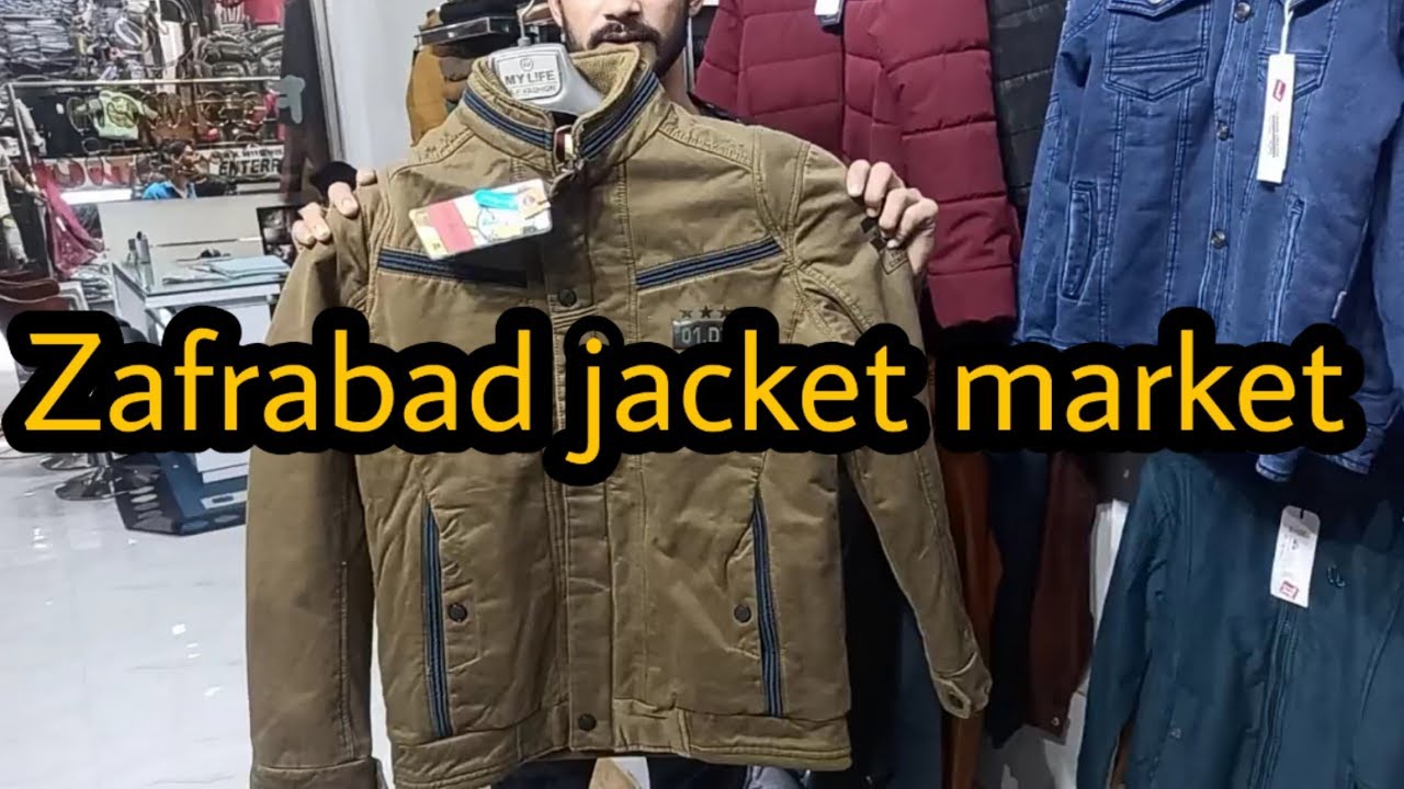 Cheapest wholesale jacket market zafrabad jacket market delhi Leather jacket YouTube