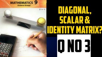 What is the Difference between Diagonal, Scalar and Identity Matrix?