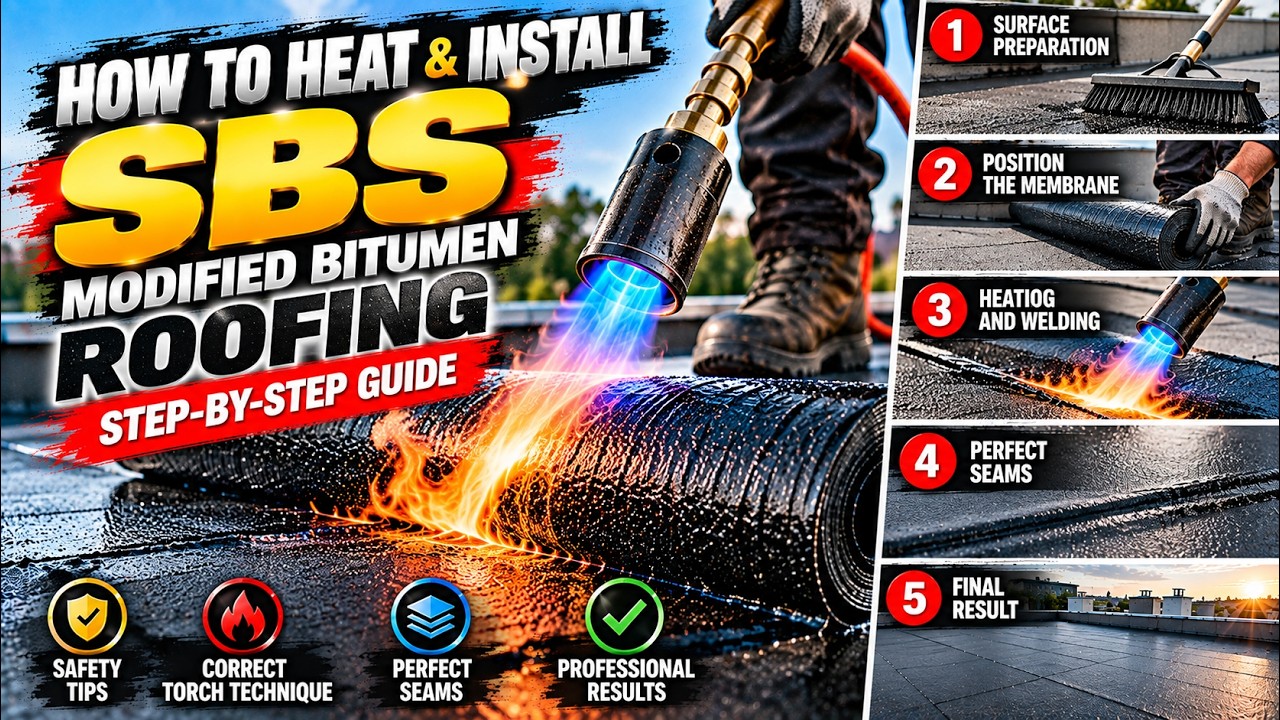 How to Heat& Install SBS Modified Bitumen Roofing | Step-by-Step Guide ...