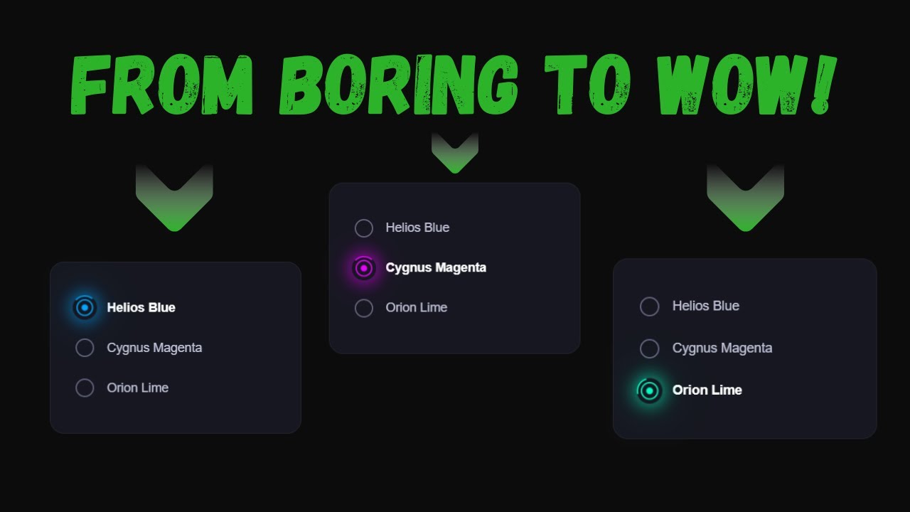 ⚡ CSS Magic: Radio Buttons That Move! - YouTube