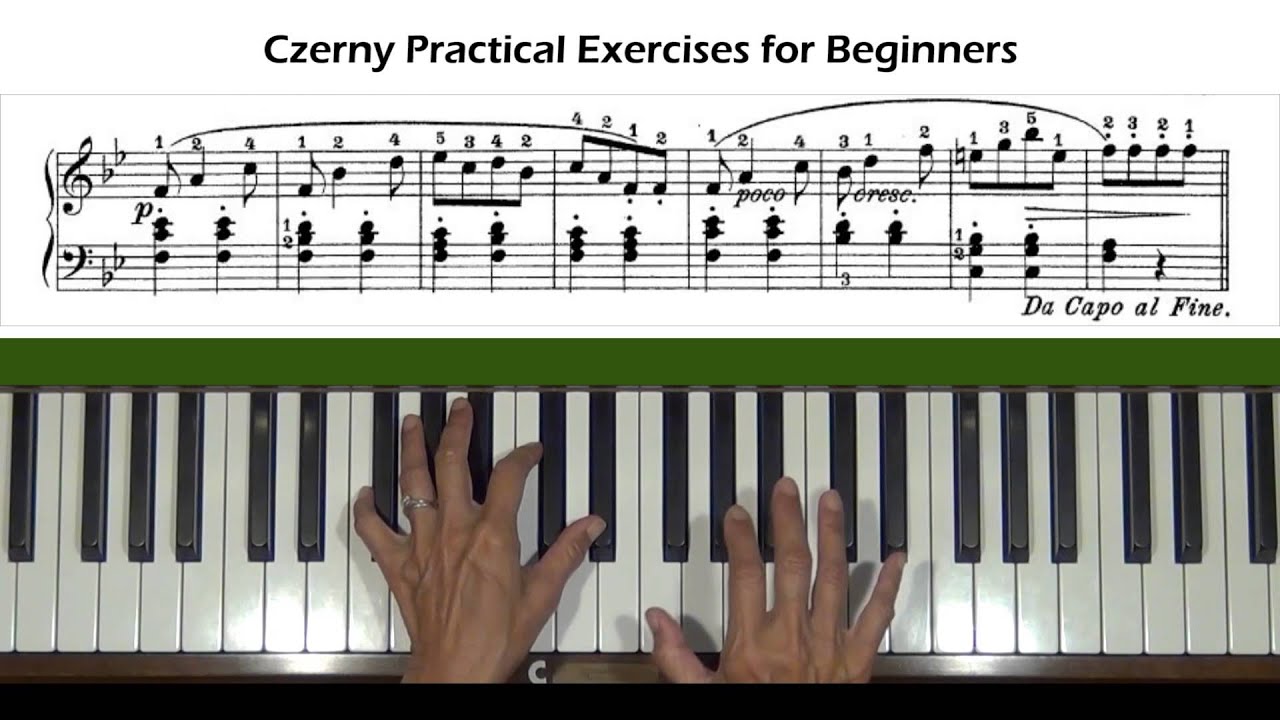 Czerny Practical Exercises for Beginners Op. 599, No. 53 Piano Tutorial ...