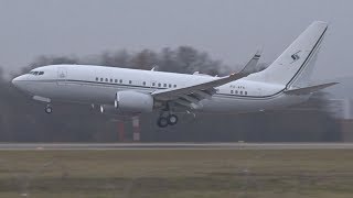 Private Boeing 737-700BBJ P4-AFK landing at Geneva/GVA/LSGG
