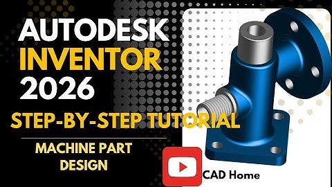 Easy step-by-step CAD part design using autodesk inventor 2026 || CAD for Beginners #3dmodeling