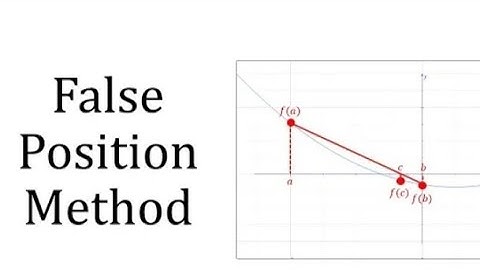 Numerical Method || Regula falsi method || false position method