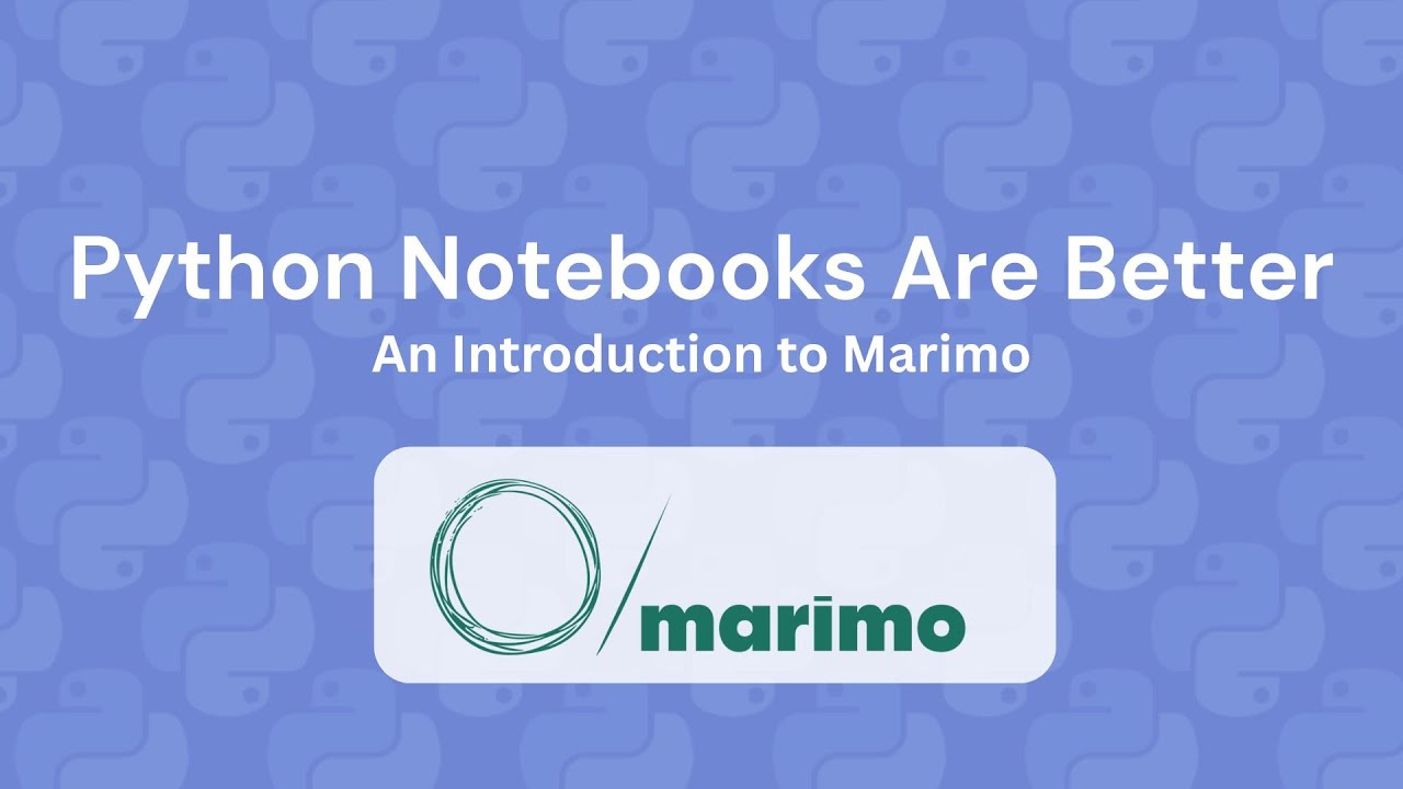 Marimo Workshop: Python Notebooks Are Better - YouTube