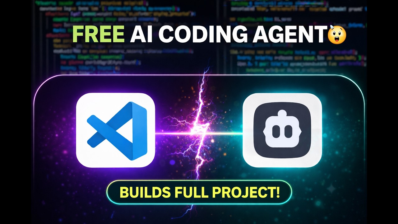 FREE AI Agent for Coding 🤯 | No Code Developer | VS Code & All IDE Auto ...