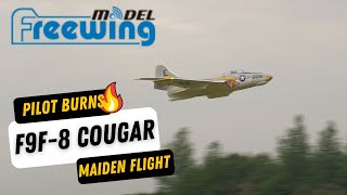 Freewing F9F 8 Cougar Super Scale 80mm EDF | Maiden Flight