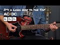 AC/DC - Long Way To The Top Guitar lesson tutorial - Easy 3 chord Rock song