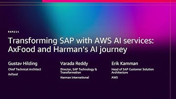 AWS re:Invent 2025 - Transforming SAP with AWS AI services: AxFood and Harman’s AI journey (MAM214)