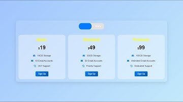 Creating a Responsive Pricing Table with Glassmorphism Effect | HTML, CSS, JavaScript Tutorial