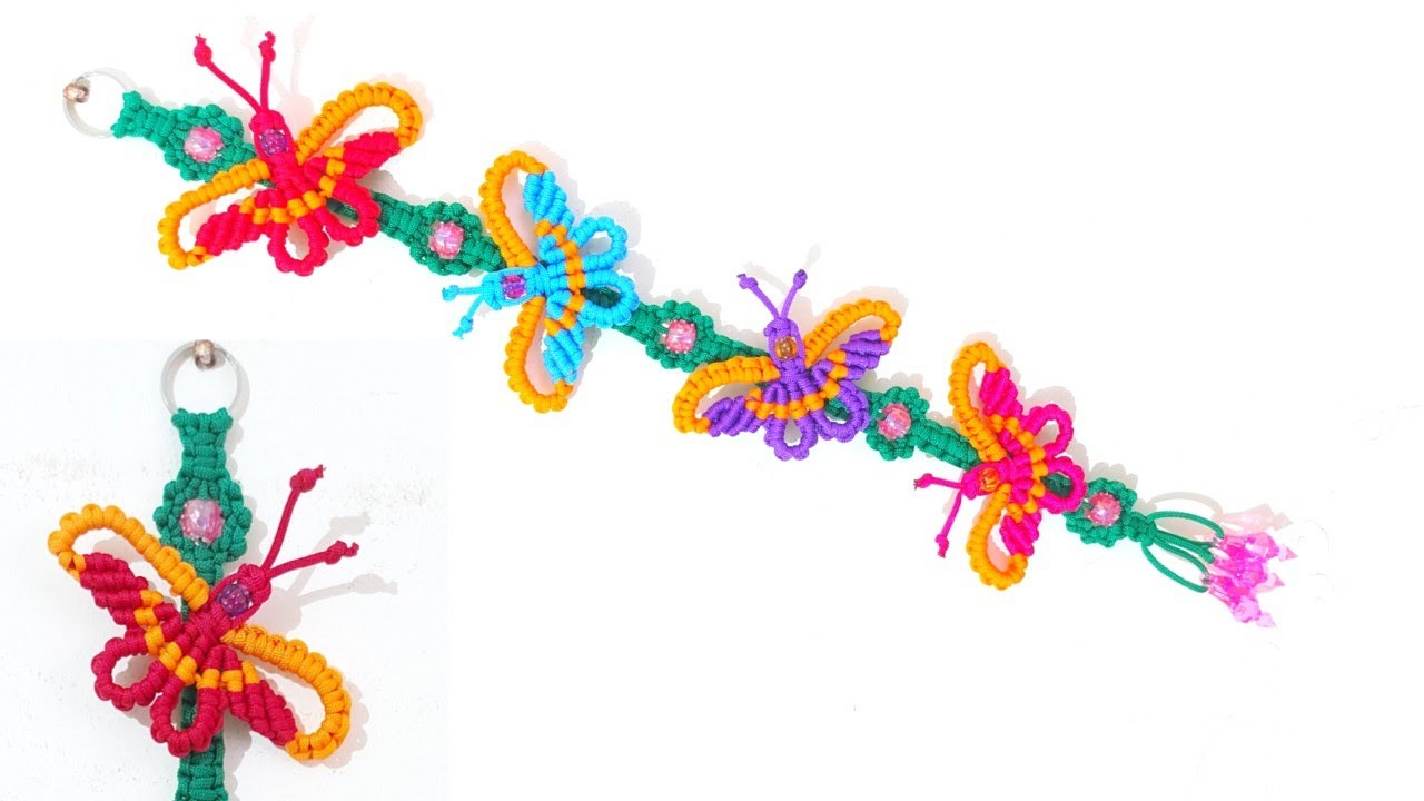 Macrame Butterfly wall hanging / Macrame Keyholder