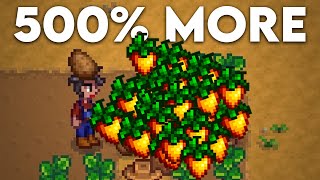 Stardew Valley But Crops Drops 500% More Every Harvest