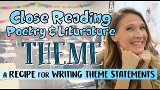 Theme Recipe for Teaching Theme Statements