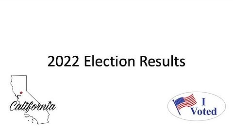 2022 CA Ballot Measure Election Results