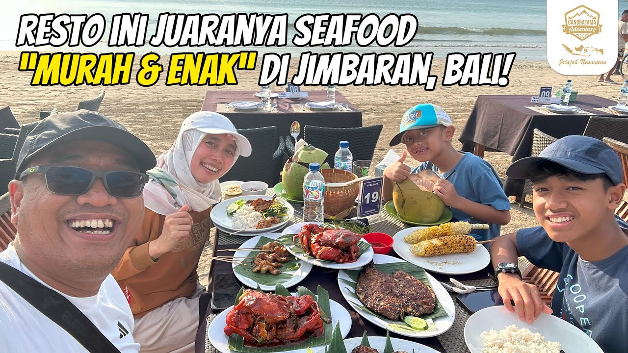 JUARANYA SEAFOOD JIMBARAN BALI, MAKANAN SUPERMURAH DENGAN VIEW SUNSET - TEBA CAFE BALI