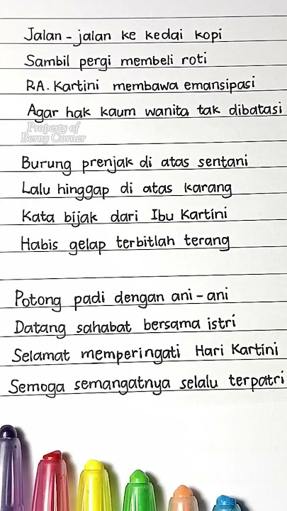 Pantun Kartini 2025 #harikartini #pantun