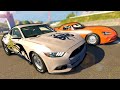 INSANE FORD MUSTANG VS VIPER DRAG RACE! - BeamNG Multiplayer Mod Gameplay