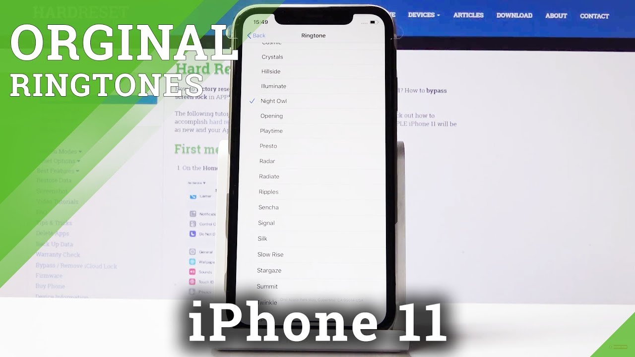 set iphone 11 ringtone