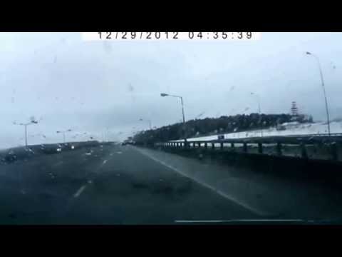Крушение ТУ 204 Red Wings во Внуково   Plane Crush Moscow Dash Cam
