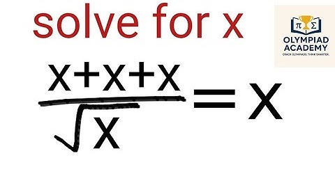 A Wonderful Exponentiol Math Olympiad Question :X=?