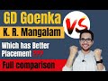 Gd goenka university  kr mangalam  full comparison  best btech college in delhi ncr  jee 2024