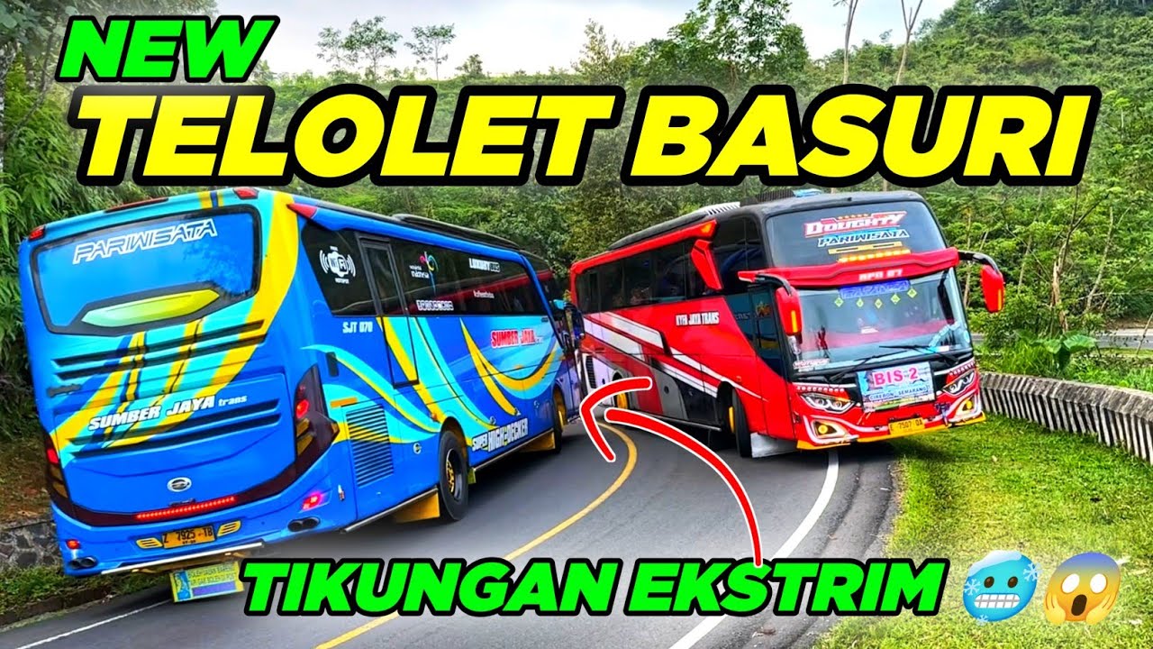 Kompilasi Telolet Basuri Bus Indonesia  di Tikungan Ekstrim Panawangan