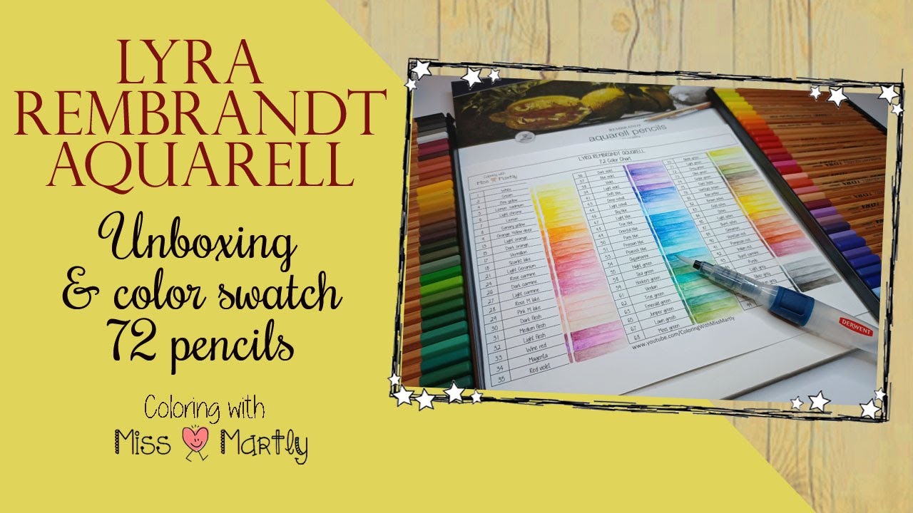 Unboxing LYRA REMBRANDT AQUARELL pencils | Color Swatch