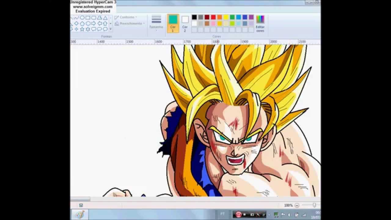 Drawing Goku ssj 2 (Paint) YouTube
