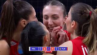Highlight VNL 2024: Prancis vs Turki 03 |  Volleyball Nations League 2024 Women  Moji