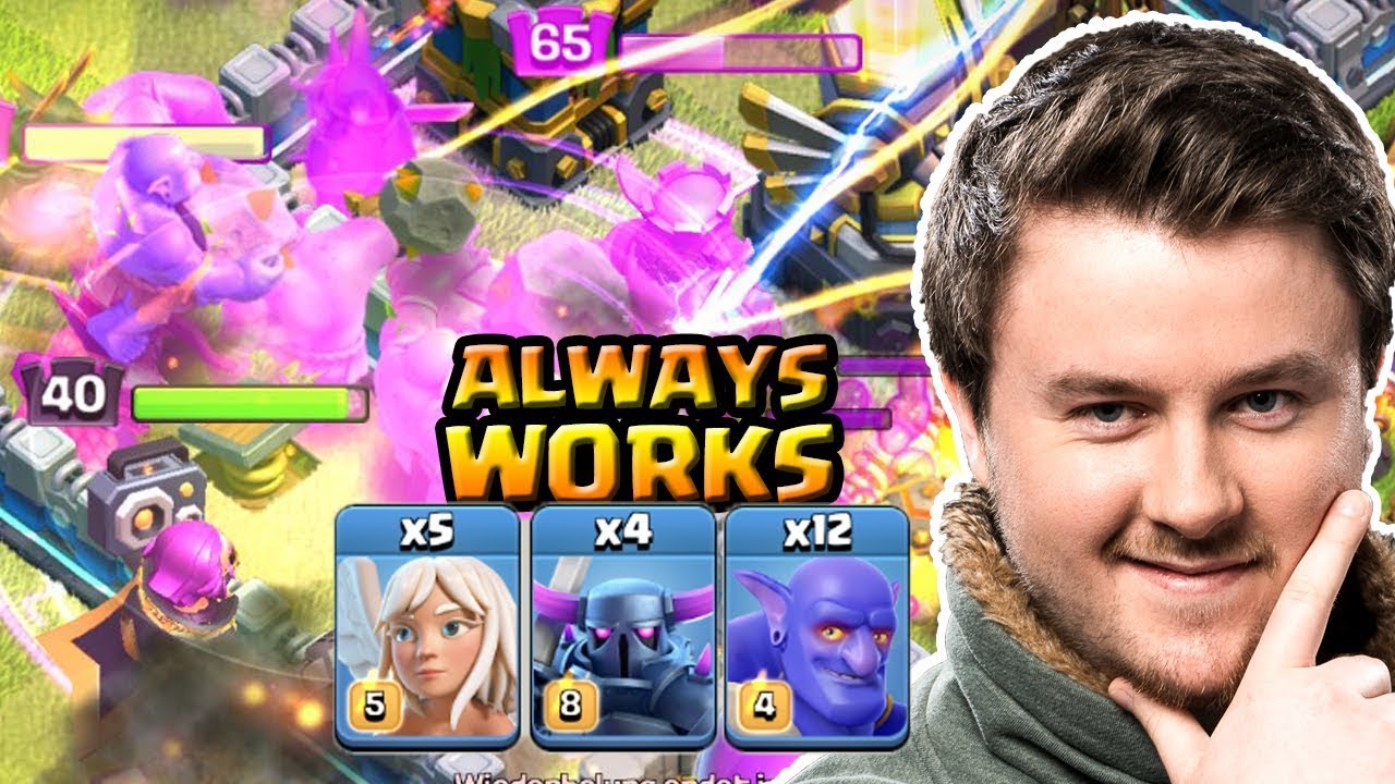 Pekka Smash dominates Townhall 12 Warden + Queen Walk Pekka Smash too