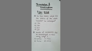 PERMUTATION AND COMBINATION  (P AND C) SHORTCUT//TRICKS FOR NDA/JEE/AIRFOCRE GROUP X/ CLASS 11 NCERT