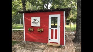 coop shed chicken built