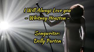 I Will Always Love You - Whitney Houston - Lirik Terjemahan Bahasa Indonesia