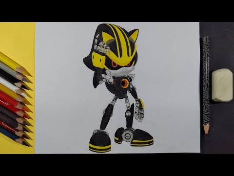 How to draw and paint Metal Sonic 3.0 