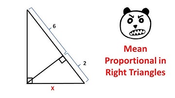Mean Proportional in Right Triangles. Geometry video.