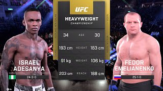 Israel Adesanya vs Fedor Emelianenko Full Fight - UFC Fight Of The Night