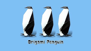 Easy Origami Penguin Tutorial - Origami for beginners - paper craft for kids - Antarctica Animal