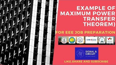 Example of Maximum power transfer theorem.