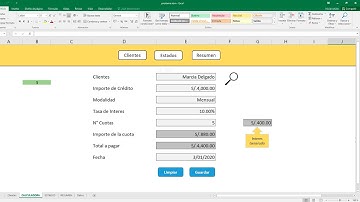 Sistema de prestamos y cobros en Excel (mensual, quincenal, semanal y diario) - Video VIII