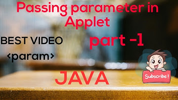 Passing parameter in Applet || part -1 || applet in JAVA by Stay Focused