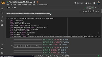 Masked Language Modeling In Python with DistilBERT | NLP Projects