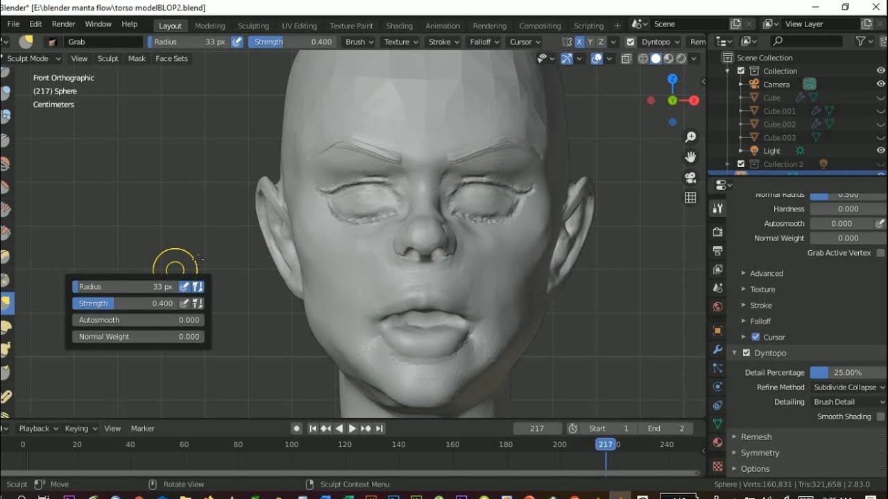 MY BLENDER SCULPTING PROCESS PART 1 - YouTube