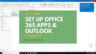Tutorial: Setup Microsoft 365 Apps for Business, configure Outlook for your corporate email account. screenshot 4