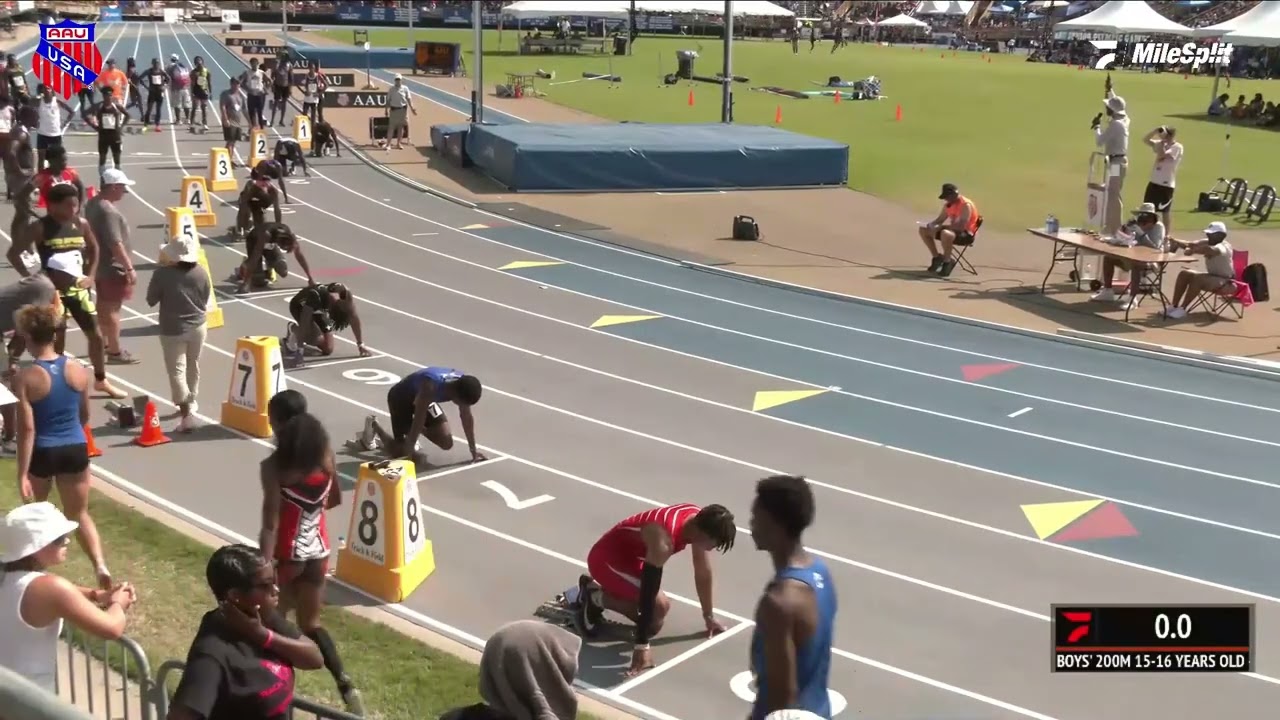 Youth Boys 200m 15 16 Year Olds Semi Finals 1 AAU Junior Olympics Youth Boys 200m 15 16 Year Olds Semi Finals 1 AAU Junior Olympics