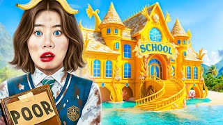 فتاة فقيرة في مدرسة حورية البحر الغنية! تسللتُ إلى مدرسة خاصة