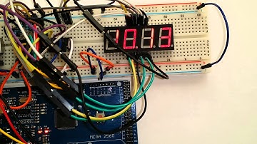 Артую Мега. Эксперимент №17. Потенциометр и 7-сегментный индикатор